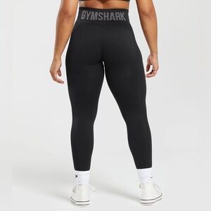 Gymshark Black High-Waist Seamless Leggings with Branded Waistband